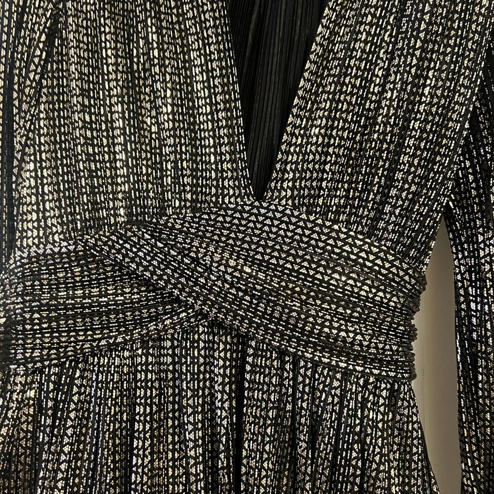 Sabina musayev dress gold and black